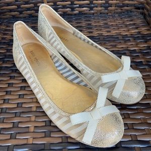 Kate Spade jump golden mesh stripes flats size 6